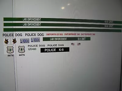 US Forest Service K9 Law Enforcement Vehicle Decals   1:18 Scale (Older Style) • $14.99