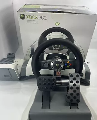 Xbox 360 Wireless Racing Wheel With Force Feedback Pedals Microsoft • $149.99