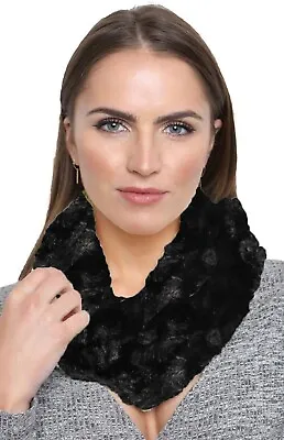 £6.36 • Buy Floral Infinity Scarf Snood Cowl Soft Faux Fur Present Gift New Girls Ladies