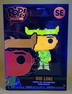 Funko Marvel Studios Kid Loki Black Light Special Edition Pop Pin Boxed Disney + • £15