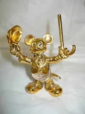 LENCIA AUSTRIA Mickey Mouse Crystal Gold Plated Figurine • $39.99