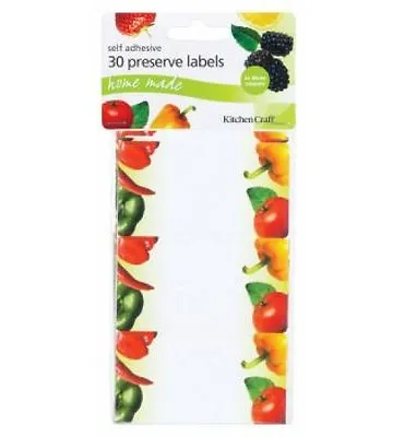 Kitchen Craft Home Made Self Adhesive Jam Jar Labels - Vegetable Pack Of Thirty • £5.25