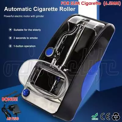 6.5mm Electric Ultra Slim Cigarette Rolling Machine Tube Automatic Tobacco Maker • $19.55