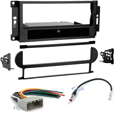 1 Din Dash Kit Stereo Install Harness Antenna For 2004-2008 ChryslerDodgeJeep • $30.23