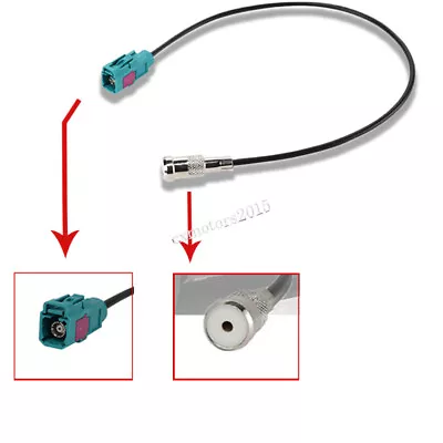 Car Radio Antenna Adapter Cable For BMW Audi VW Female Fakra To Female ISO Plug • $7.99