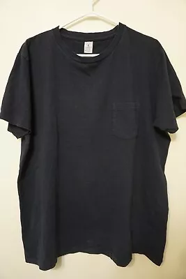 Velva Sheen Basic Pocket T Shirt Mens XL Blue 90s Y2K Made In USA • $26.95