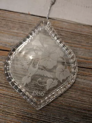 Vintage Avon Lead Crystal Christmas Ornament Hummingbird And Flowers 1986 • $4.99