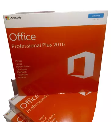 Office 2016 Professional Pro Plus For 1 Pc Only -Lifetime - DVD +Key Card Sealed • $45.90