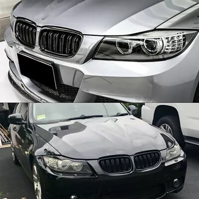 For BMW 09-11 3 Series E90 E91 Gloss Black Front Kidney Dual Slat Grill Grille • $25.79