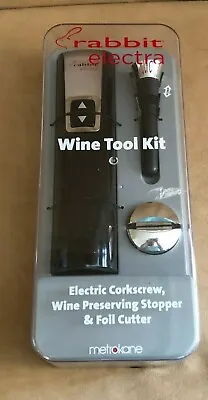 Rabbit Electra Automatic Wine Tool Kit Opener Metrokane Corkscrew Set Electric • $38.50