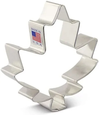 Maple Leaf Metal Cookie Cutter 4 Inch - Ann Clark - US Tin Plated Steel • $6.99