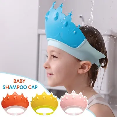 Baby Shower Cap Wash Hair Shield Shampoo Hat Bath Protection Shower Head Cover • £11.77