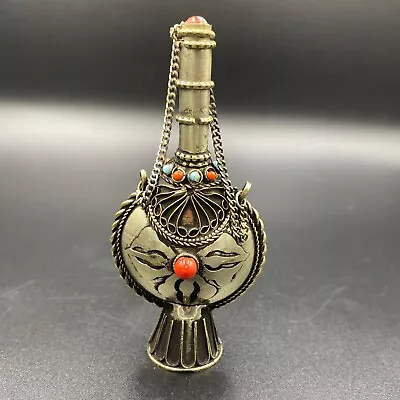 Unique Antique Tibetan Small Monk Perfume Bottle • $84.15