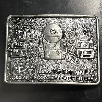 VINTAGE Norfolk And Western NW Railroad Railway Train Advertising Belt Buckle  • $9