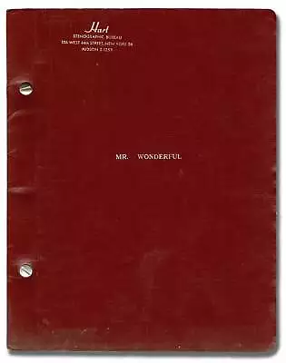 Sammy Davis Jr. MR WONDERFUL Original Script For The 1956 Musical #145819 • $850