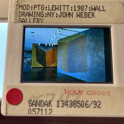 Sol Lewitt “Wall Drawing John Weber Gallery” Minimalism 35mm Art Slide • $15.95