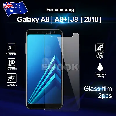 2x For Samsung Galaxy A8 J8 J2 Pro 2018 Tempered Glass Screen Protector Film AU • $3.95