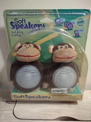 Monkey Soft Speakers Plush Stuffed Animal USB For CD Player MP3 Computer ECT • $15