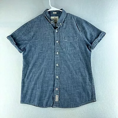 Hollister Mens Chambray Shirt Size M Short Sleeve Collared • $10.78