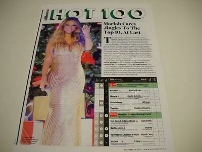 MARIAH CAREY Jingles To The Top 10 - At Last 2017 Promo Poster Ad • $9.95