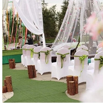 £130 • Buy Chair Covers Wedding 100 PCS Universal White Dining Chair Slipcovers Remo