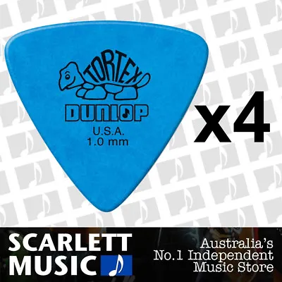 4 X Jim Dunlop Tortex Triangle 1.00MM ( 1mm ) Gauge Guitar Picks *NEW* Plectrums • $4.95