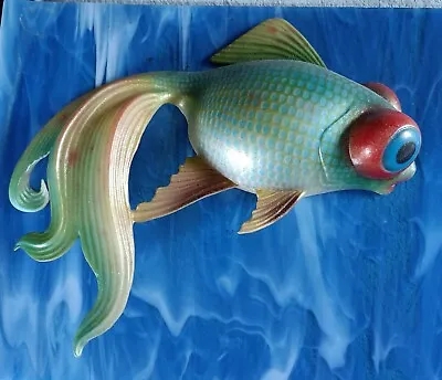 LG Vintage Bathroom Wall Hanging Fish Plastic Glitter Goldfish  Mid Century  • $29