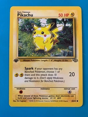 $3.75 • Buy 1st Edition Pikachu 60/64 Jungle Set Rare Vintage Pokemon Card - NM