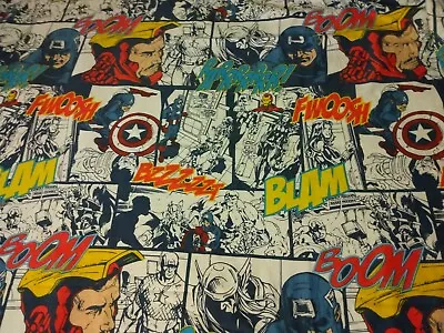 Marvel Kids Avengers Assemble Twin Size Flat & Fitted Sheet Comic Strip Design • $28