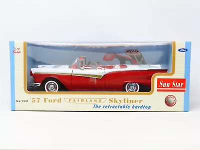 1:18 Scale Sun Star #1331 Die-Cast '57 Ford Fairlane Skyliner Convertible  • $79.95