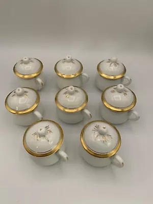 Vista Alegre Portugal China Pot De Creme - Set Of Eight • $85