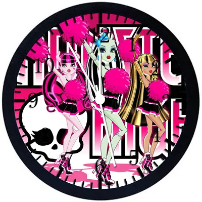 Monster High Black Frame Wall Clock Nice For Decor Or Gifts W316 • $19.95