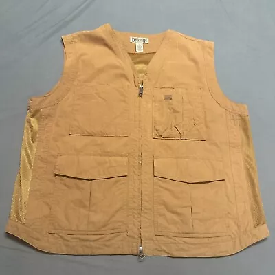 Duluth Trading Men's Fishing Utility Cargo Vest Mesh Vented  Brown Large • $18.94
