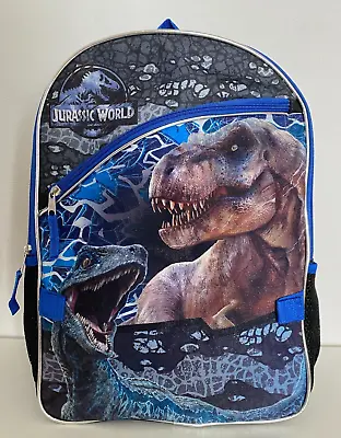 Jurassic World T Rex Raptor Blue Boys Backpack Dinosaurs Bag School Travel • $9.95