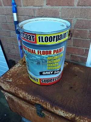 HARD WEARING INDUSTRIAL GARAGE FLOOR PAINT  GREY . Internal Or External 20l • £40