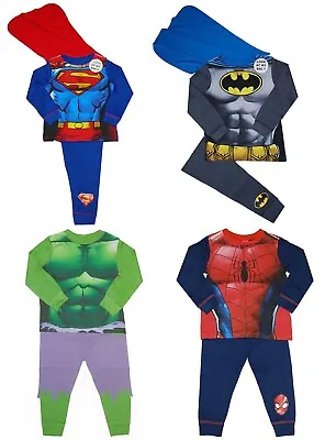 Boys Batman Spiderman Superman Hulk Hero Fancy Dress Pyjamas World Book Day • £7.95