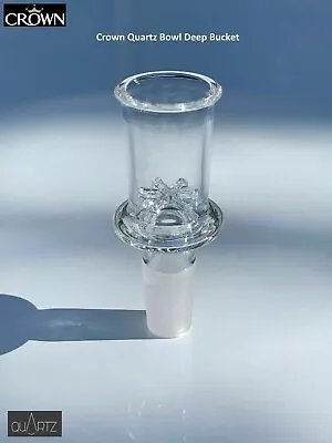 $15.85 • Buy 18mm  Slide Bowl Deep Pure QRTZ Party Bowl 6-Slits Screen Water Pipe Slide Piece