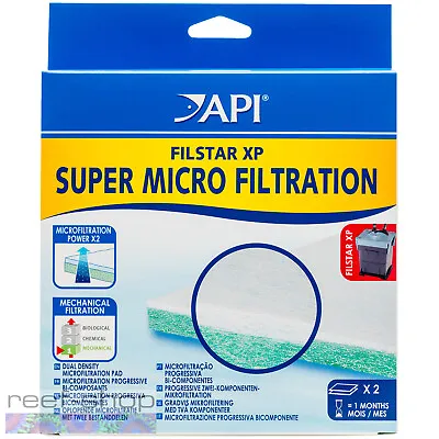 £12.61 • Buy API Super Micro Filtration Pads For Rena Filstar XP Aquarium Filter 2 Count Pack