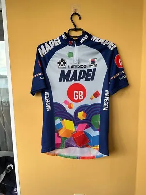 Mapei GB Latexco Colnago Sportful Vintage Multicolor Cycling Jersey Size XL • $19