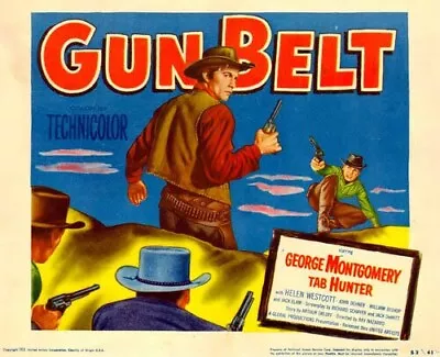 Gun Belt Starring George Montgomery Jack Elam Tab Hunter • £3.40