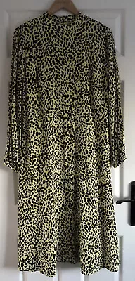 Mint Velvet Gorgeous Yellow Animal Print Midi Dress Size 14  £119 NEW • £65