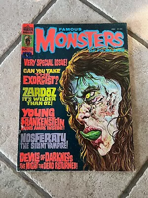 Famous Monsters Of Filmland 1974Warren Magazine Film Heft Exorcist Frankenstein • £15.54