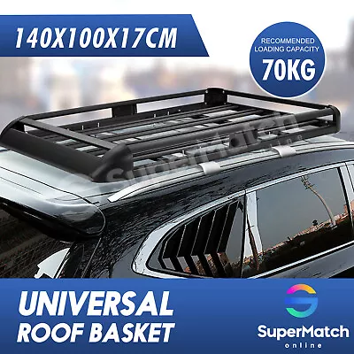 Car Roof Rack Basket Luggage Carrier Universal Vehicle Holder Aluminium Alloy • $169.55