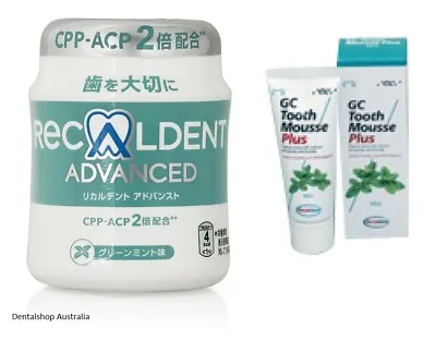 Recaldent Advanced Gum & GC Tooth Mousse Plus Combo Tooth Wear Sensitive Teeth • $70.15