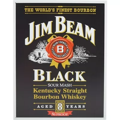 $12 • Buy Jim Beam Black Beverage Bar Brand New.  Tin Metal Sign MAN CAVE 