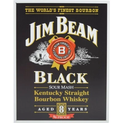$12 • Buy Jim Beam Black Beverage Bar Brand New.  Tin Metal Sign MAN CAVE 