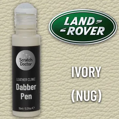 Leather Paint Dabber For LAND ROVER IVORY NUG. Repair Scratches & Scuffs • £9.95