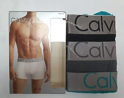 Genuine CALVIN KLEIN Men's Underwear CK Steel Trunk 3-Pack • $79.95