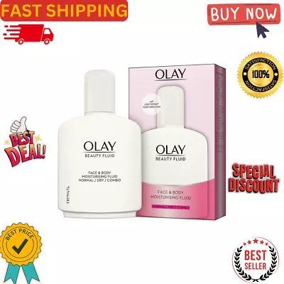 Oil Of Olay Beauty Fluid 24 Hour Face Moisturiser Large 200ml • £9.59
