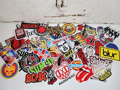 Lot Of 50 Rock Metal Stickers Slipknot Nirvana Lamb Of God Foo Fighters Skid Row • $20